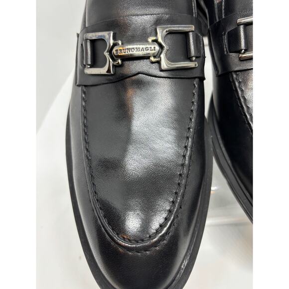 NWB Made in ITALY BRUNO MAGLI Riccardo Loafers Dress Shoes Black Leather 8.5 M main image 12